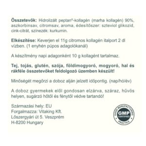 Hidrolizált Marhakollagén (citrom íz) 330 g - Image 2